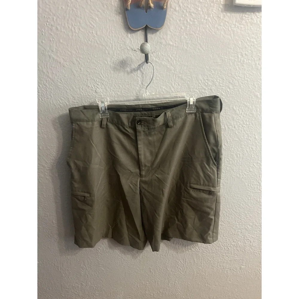 IZOD XFG Cargo Golf‎ Shorts Men 36 Army Green Inseam 9 Inches